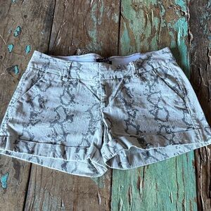 Dear John Gray Snake Print High Waist Shorts